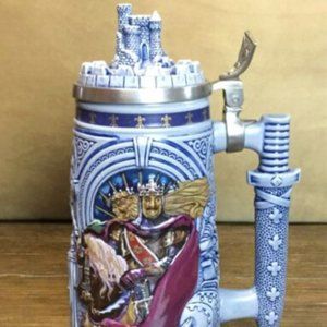 Avon Knights of the Realm Lidded Beer Stein, No Box Dated 1995